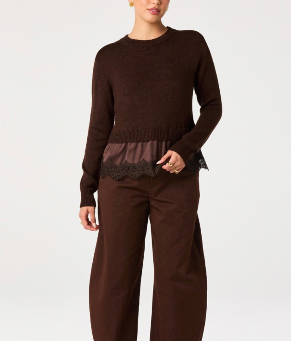 ASTR Juliette Sweater in Brown