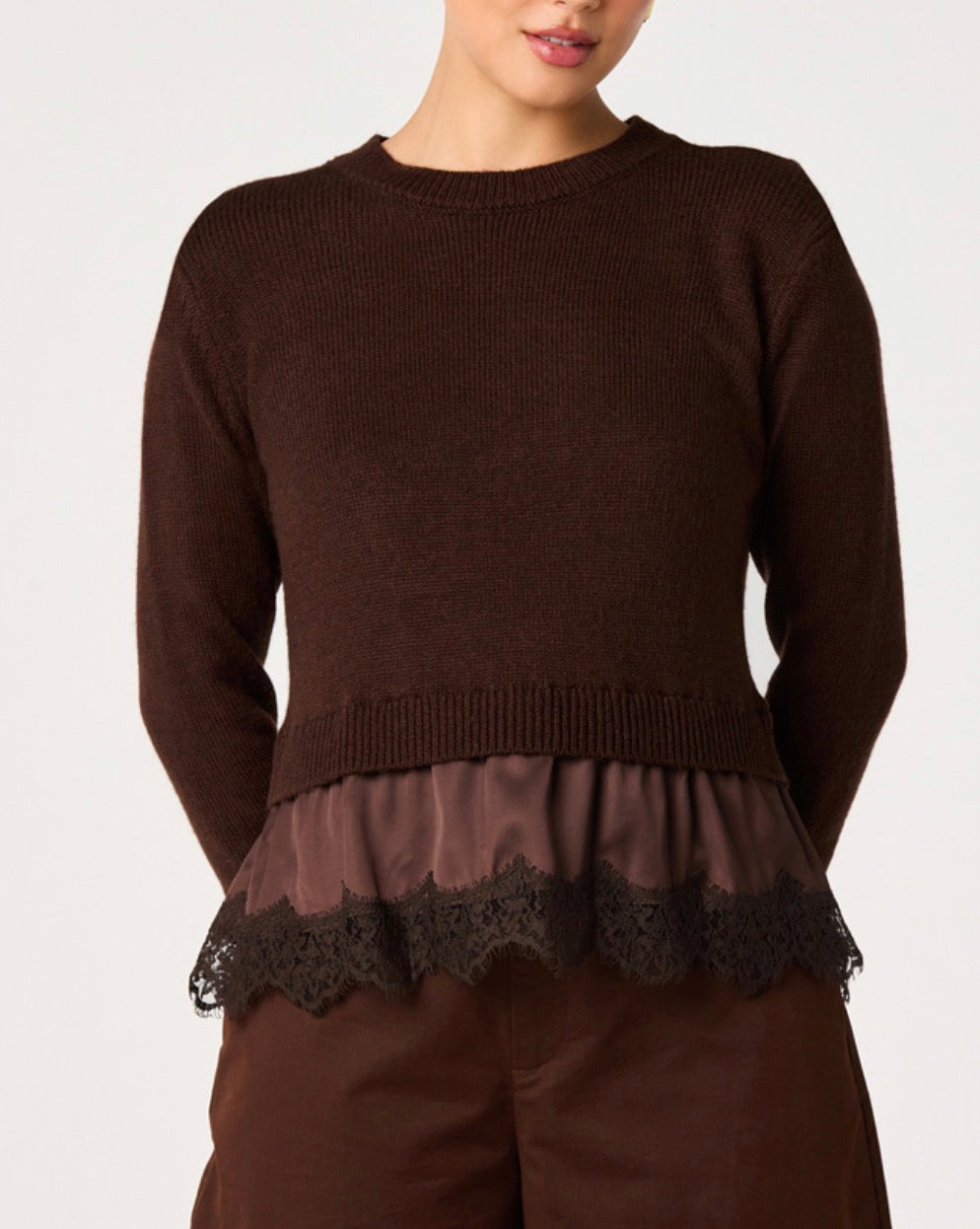 ASTR Juliette Sweater in Brown