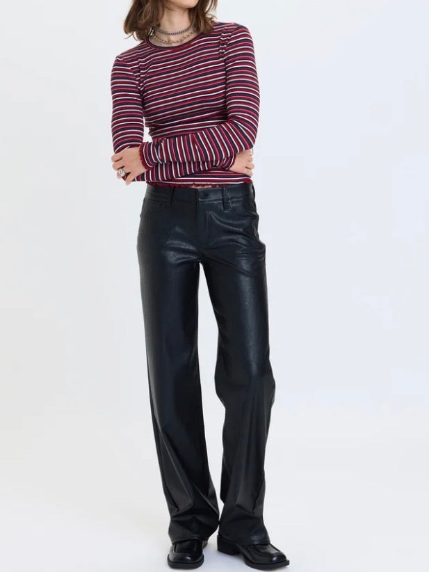Daze Keeper Low Rise Straight Jean in Black