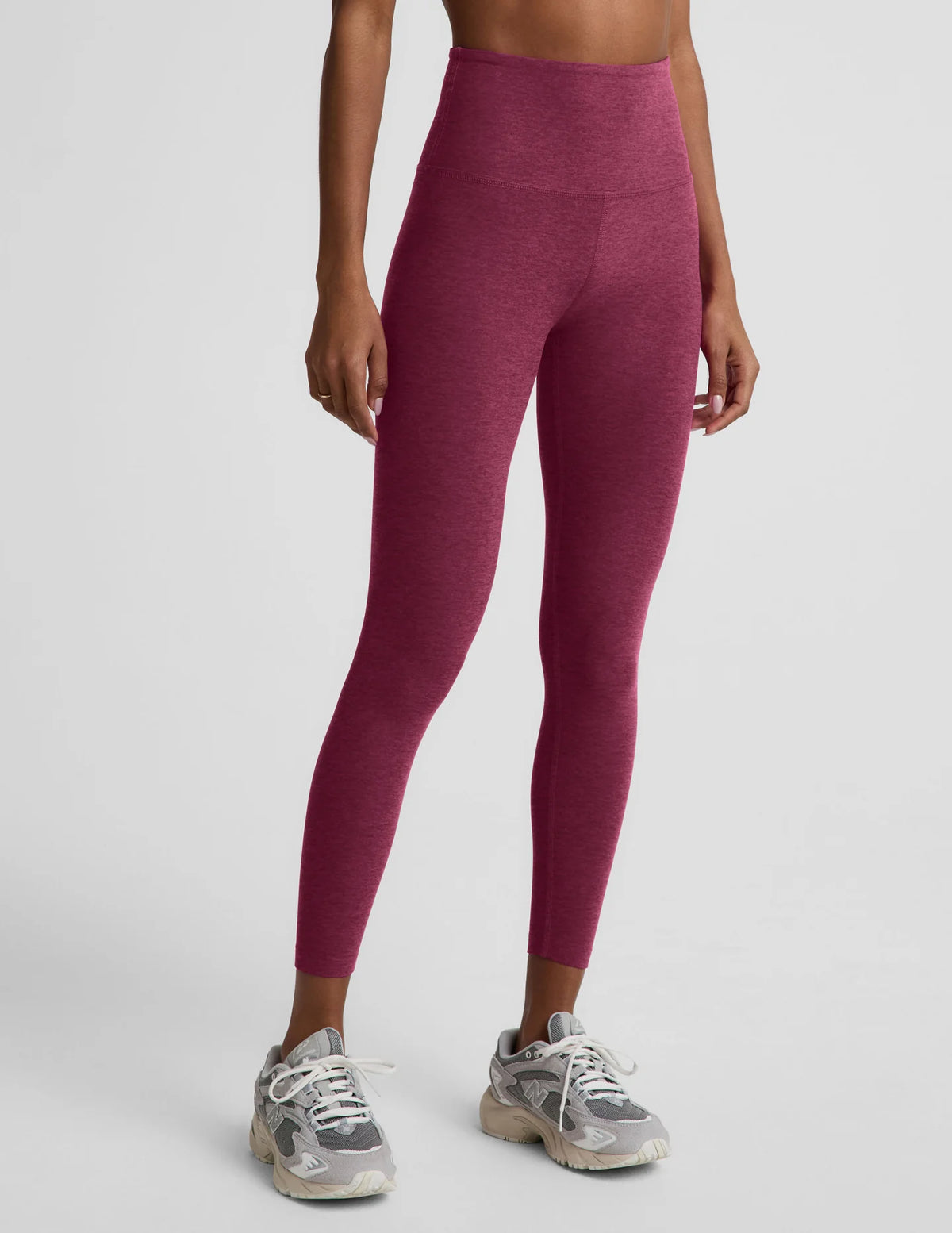Beyond Yoga Spacedye Caught In The Midi High Waisted Legging in Pomegranate Heather