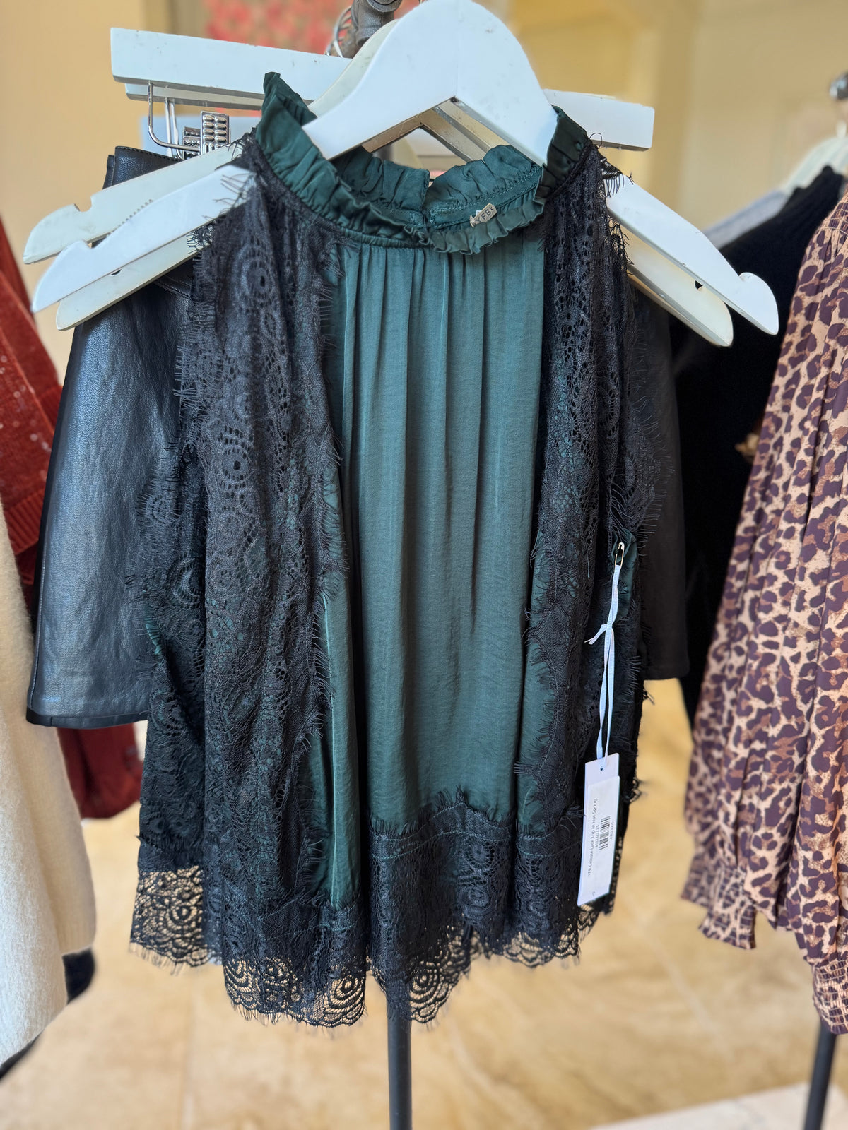 YFB Celeste Lace Top in Hot Spring